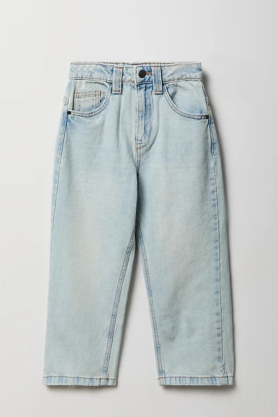 Boys Baggy Washed Grey Jean