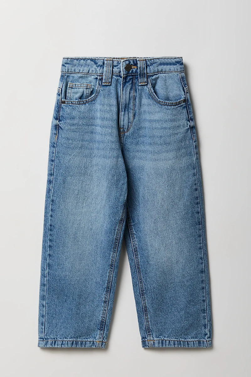 Jean baggy délavé gris pour garçons