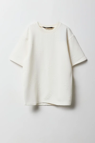 T-shirt texturé embossé pour garçon