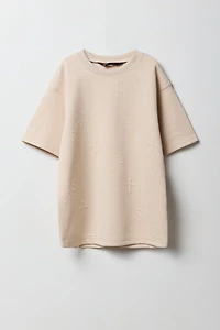 Boys Textured Embossed T-Shirt