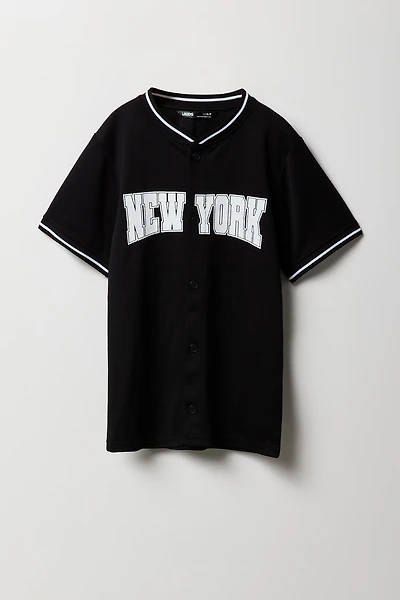 Boys Mesh City Graphic Baseball Jersey