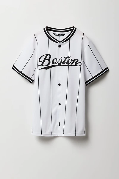 Boys Mesh City Graphic Baseball Jersey