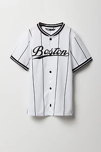 Boys Mesh City Graphic Baseball Jersey