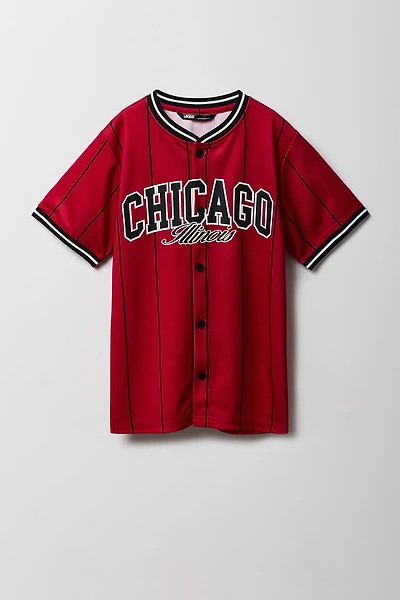 Boys Mesh Graphic Baseball Jersey