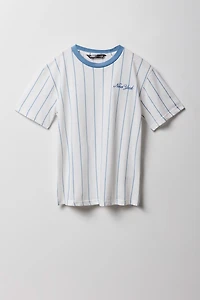 Kids NY Embroidered Striped T-Shirt