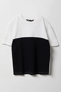 Boys Textured Colourblock T-Shirt