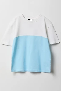 T-shirt texturé avec blocs de couleurs pour garçon