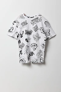 T-shirt à imprimé graffitis pour garçon