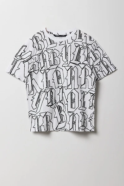 T-shirt à imprimé Block Letter pour garçon
