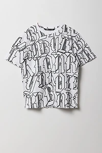 T-shirt à imprimé Block Letter pour garçon