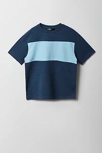 T-shirt côtelé à blocs de couleurs Ottoman pour garçons