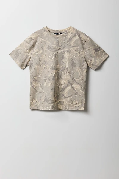 Boys Camo Crewneck T-Shirt