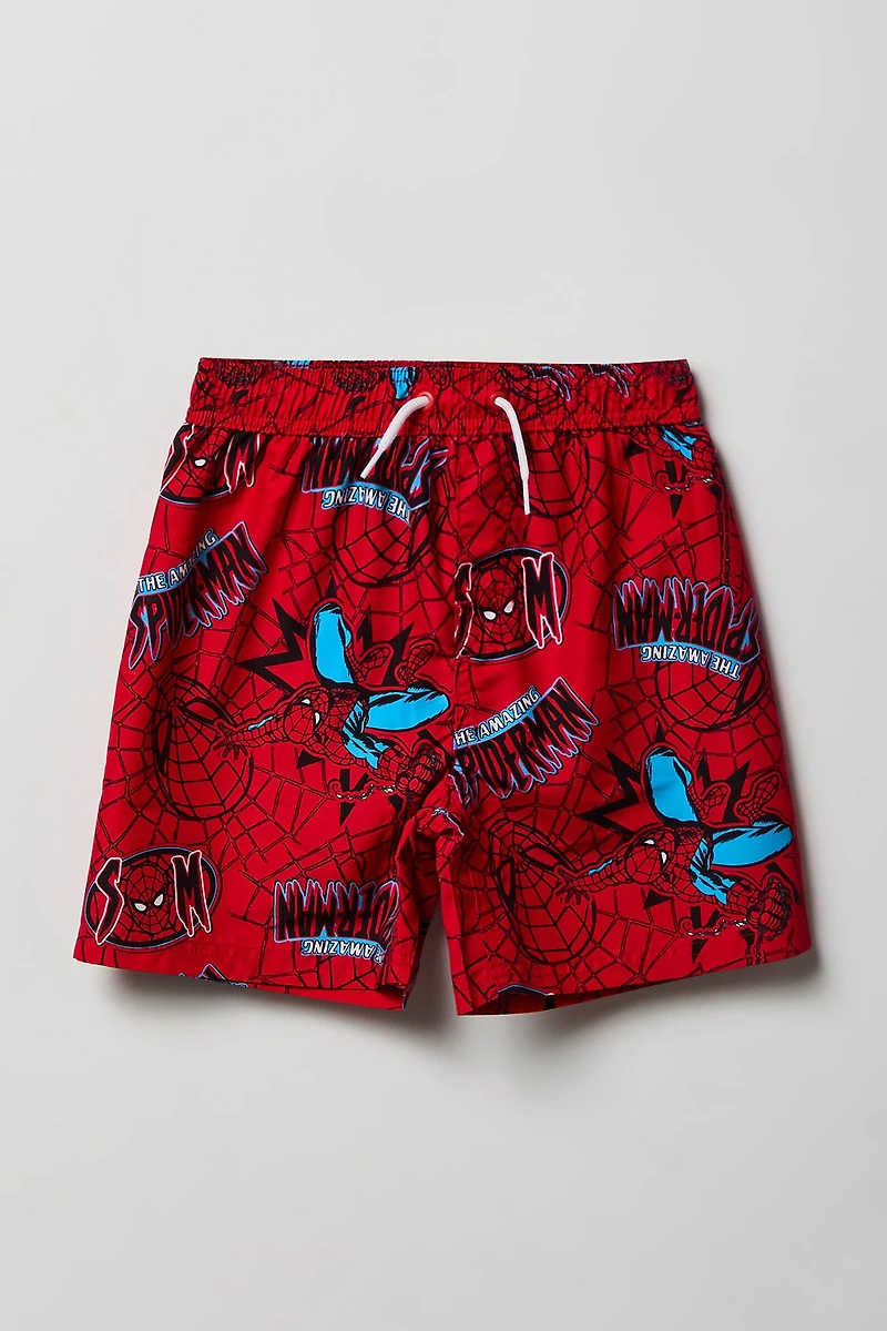 Boys Spider-Man Print Swim Short