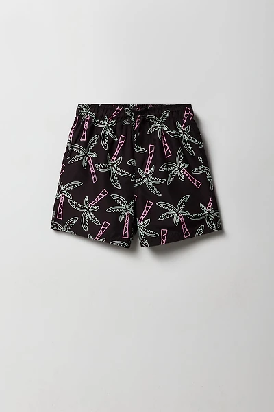 Boys Tropical Print Swim Short