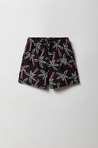 Boys Tropical Print Swim Short