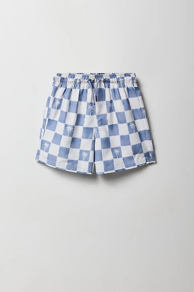 Short de bain à imprimé tropical pour garçons
