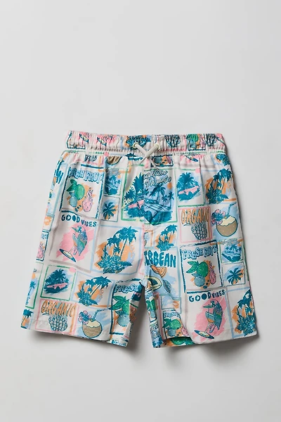 Boys Printed Swim Short