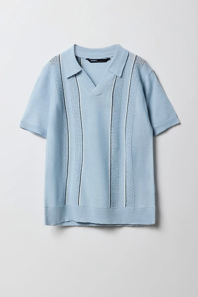 Boys Knit Johnny Colar Polo Shirt