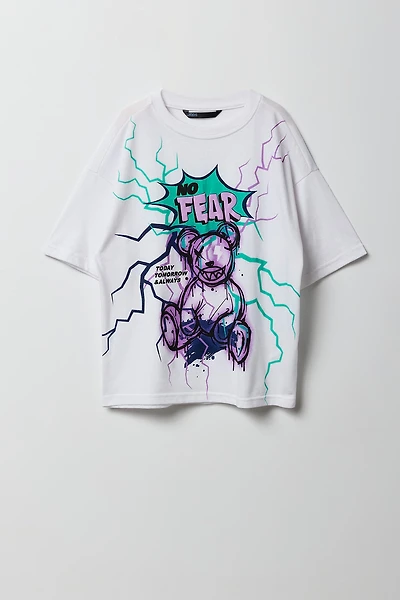 Boys No Fear Puffed Print T-Shirt