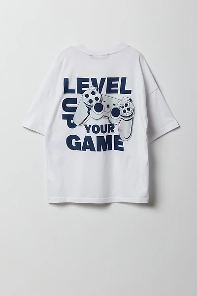 Boys Level Up Graphic T-Shirt