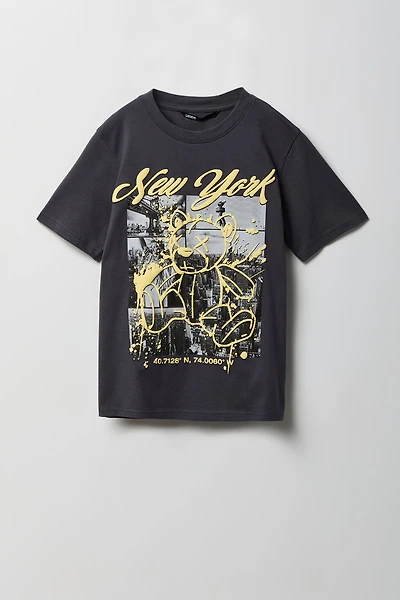 Boys Bear Graphic T-Shirt