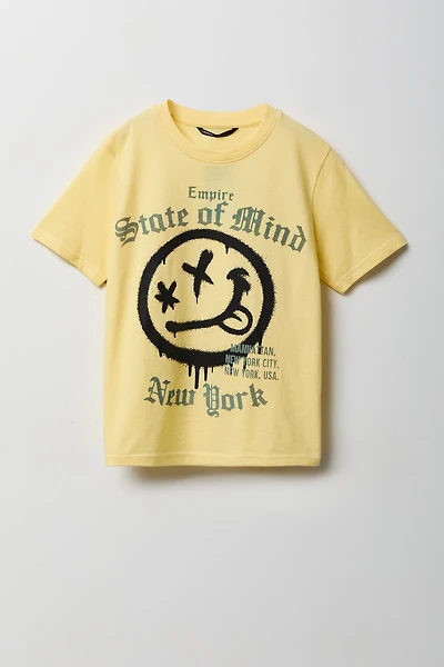 Boys Smiley Graphic T-Shirt