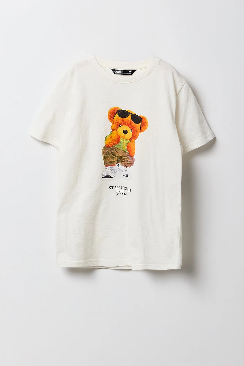 T-shirt à imprimé Stay Fresh Bear pour garçon