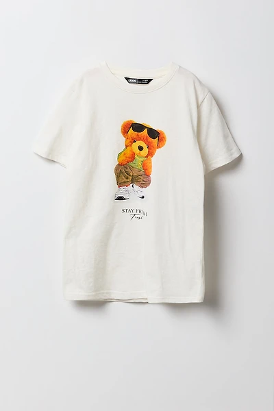 T-shirt à imprimé Stay Fresh Bear pour garçon