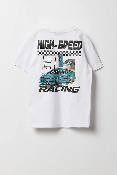 Boys High Speed Racing Graphic T-Shirt