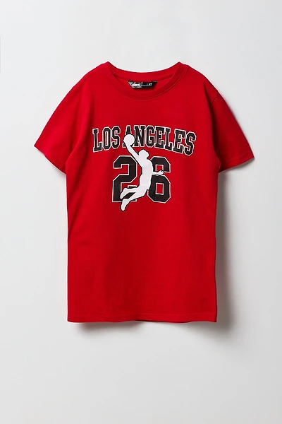 T-shirt à imprimé LA Basketball pour garçon