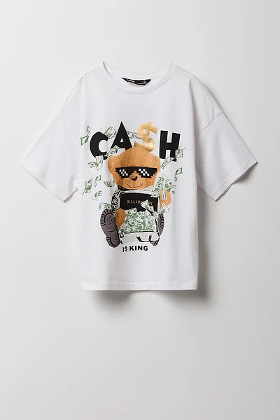 Kids Cash Bear Graphic T-Shirt