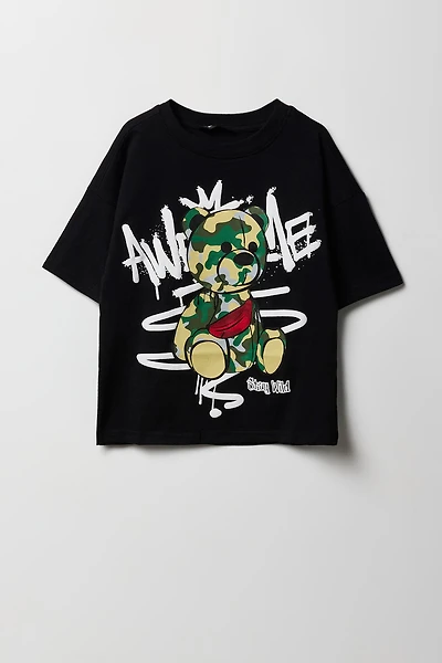 Kids Cash Bear Graphic T-Shirt