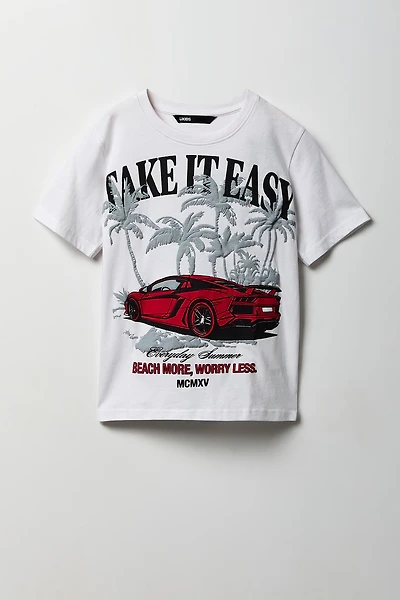 Kids Sports Car Graphic T-Shirt