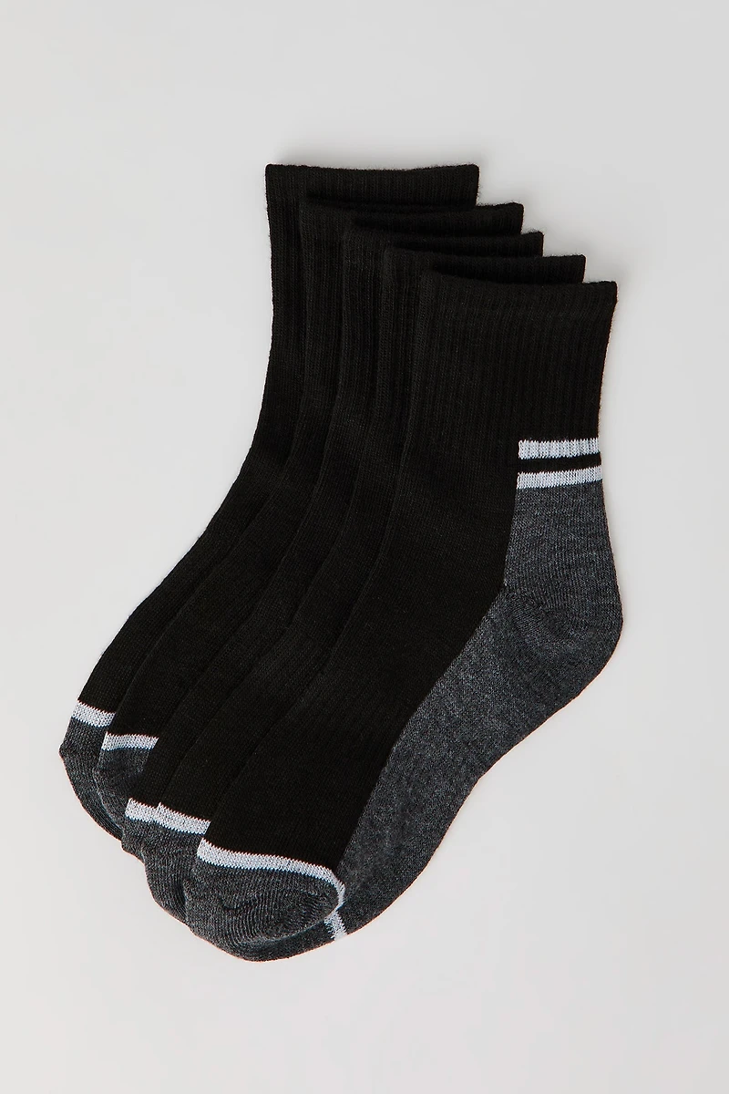 Kids Athletic Quarter Socks (5 Pack)