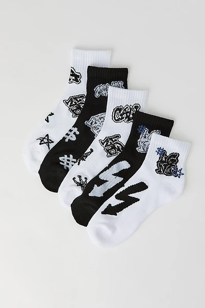 Boys Graffiti Quarter Socks (5 Pack)