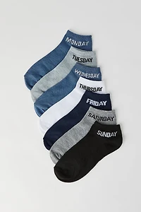 Days Of The Week Ankle Socks (7 Pack)