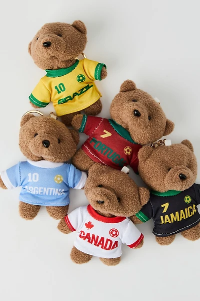 Jamaica Soccer Bear Keychain
