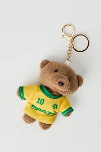 Brazil Soccer Bear Keychain
