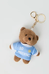 Argentina Soccer Bear Keychain