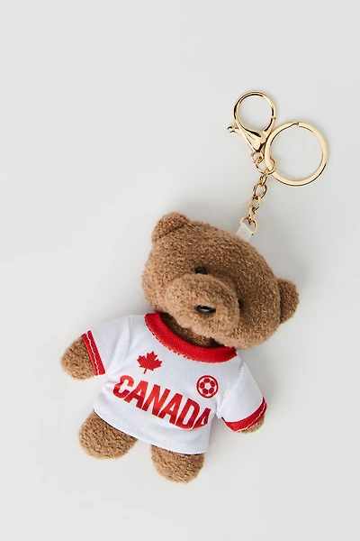 Canada Soccer Bear Keychain