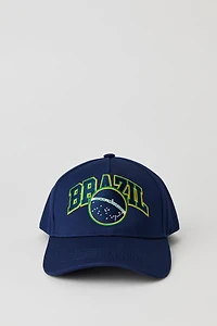 Casquette de baseball avec motif brodé Brésil pour enfant