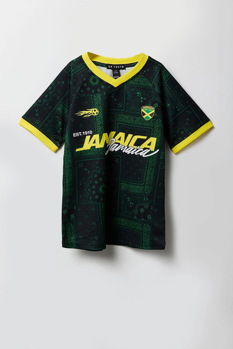 Kids Jamaica Graphic Mesh Soccer Jersey