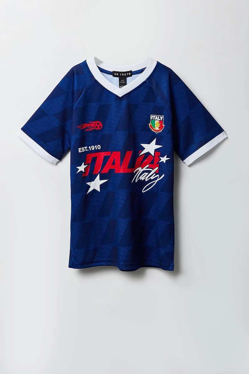 Kids Italy Graphic Mesh Soccer Jersey