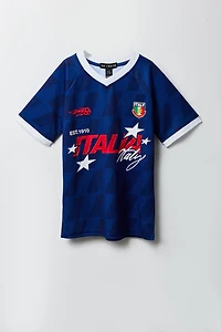 Kids Italy Graphic Mesh Soccer Jersey