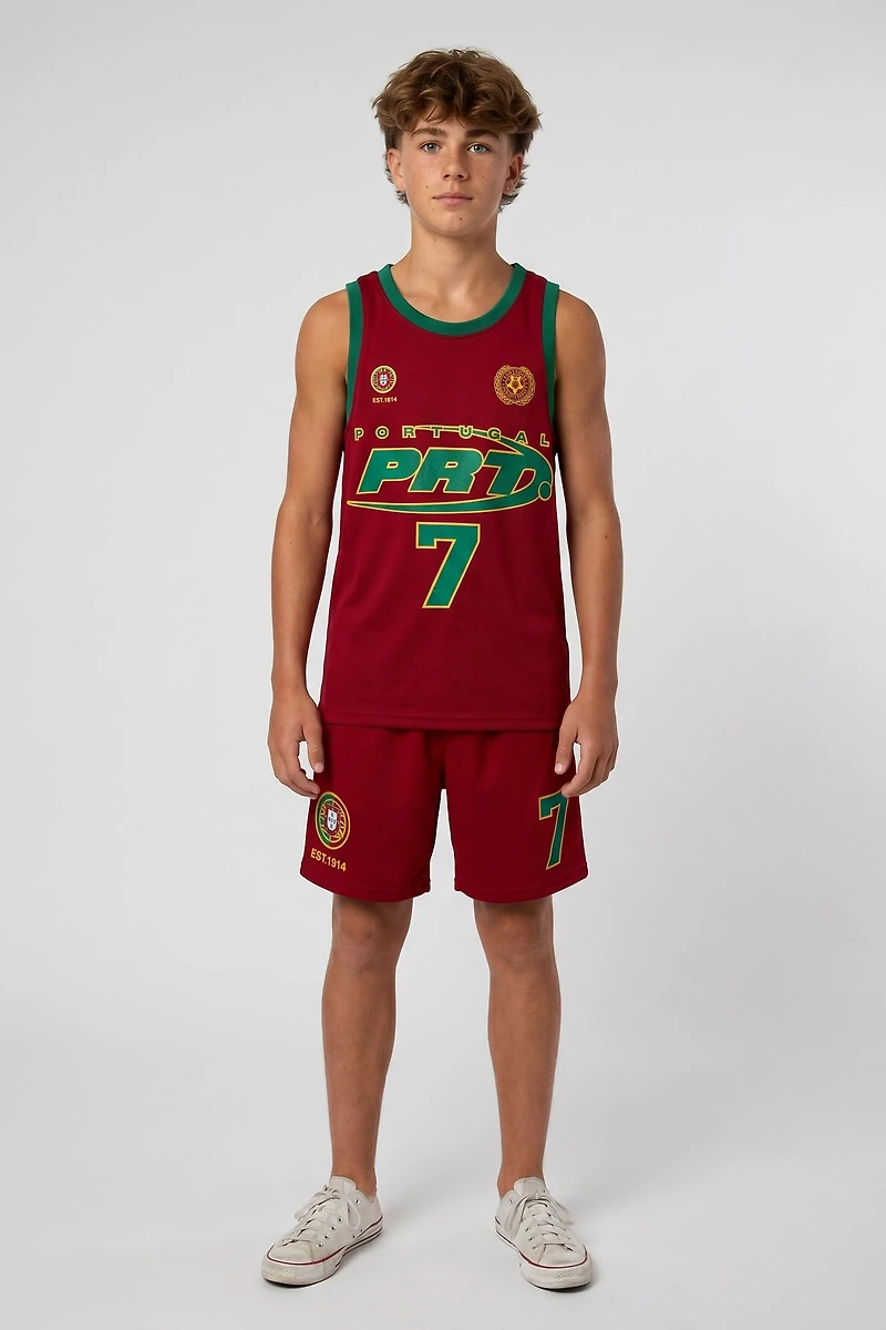 Short en filet à imprimé Portugal pour enfant
