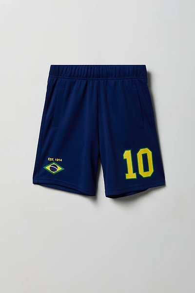 Kids Brazil Graphic Mesh Short