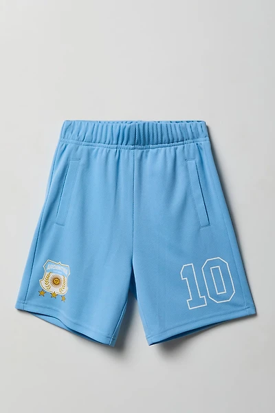 Kids Argentina Graphic Mesh Short