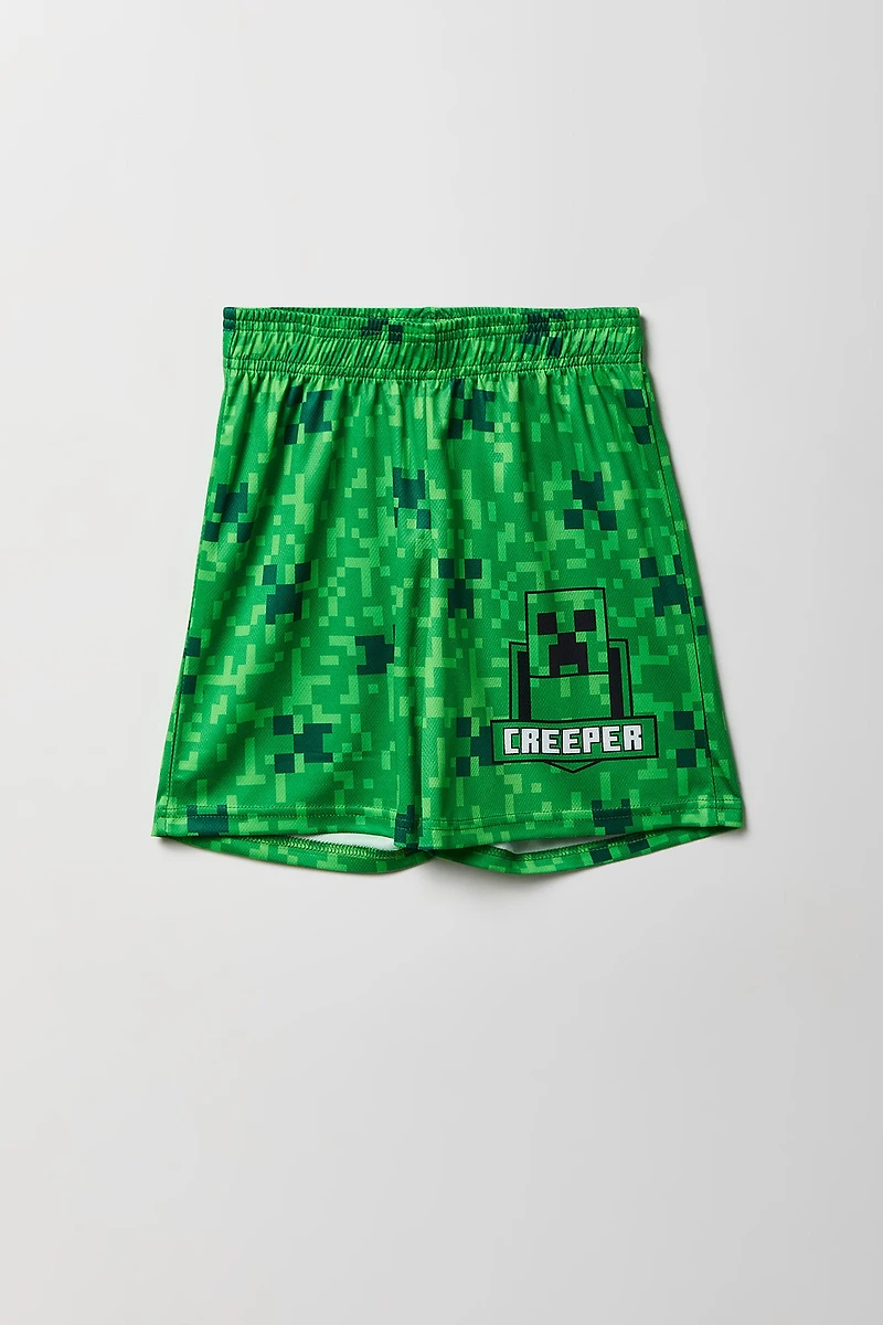 Boys Minecraft Graphic Active Short
