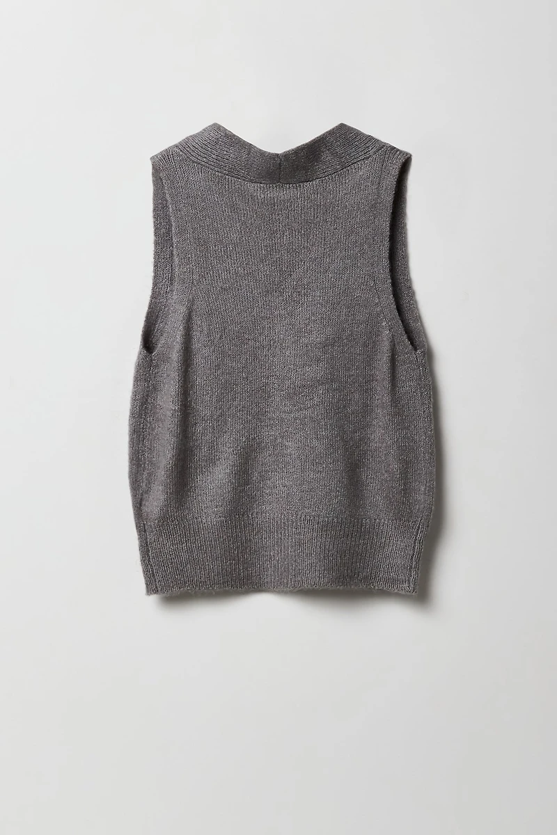 Veste en tricot pelucheux pour fille