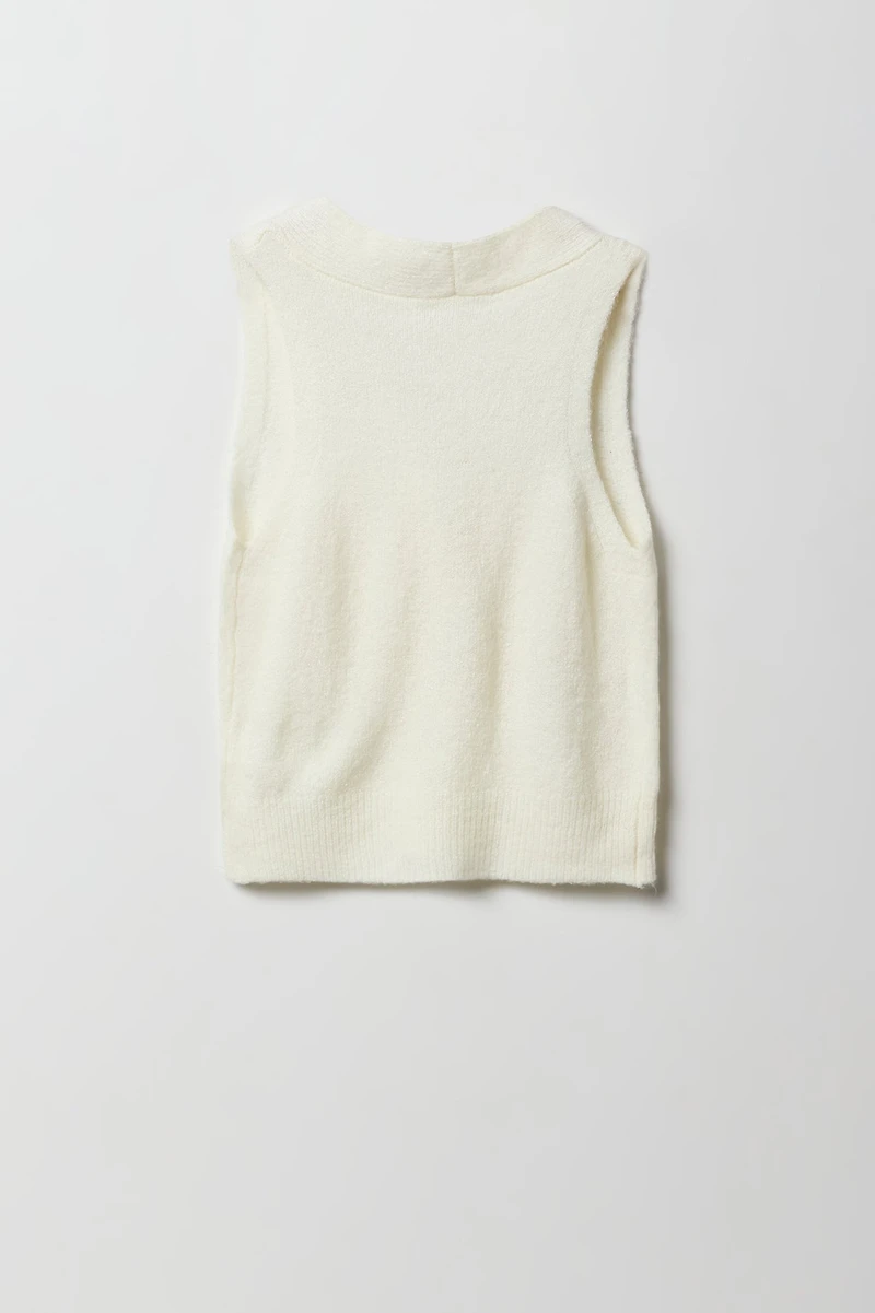 Veste en tricot pelucheux pour fille